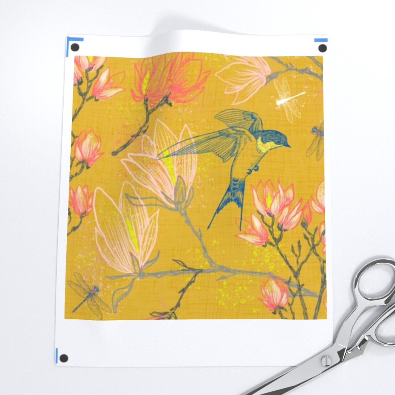 Bird Floral Animals Spring Dragonflies Nature Botanical Custom Pre-pasted Wallpaper by Spoonflower Pre-Pasted Wallpaper 2FT Wide